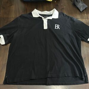 Banana Republic Black and White Polo Shirt